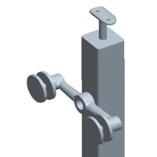 China Nieuwe ontwerp vierkante spin balustrade post voor glazen railing systeem fabrikant