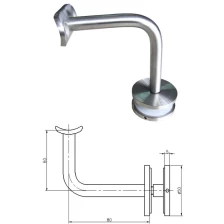 China P707 Glass mount handrail bracket holder for round tube manufacturer
