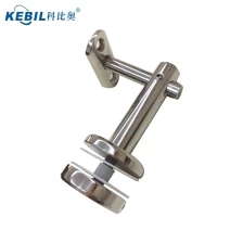 China Polished stainless steel glass mount handrail bracket for glass railings manufacturer