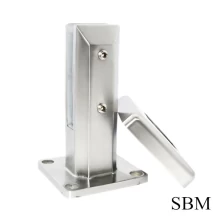 China SBM stainless steel square glass spigot with base plate on the floor manufacturer