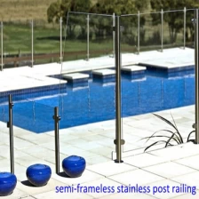 Chine Shenzhen Launch  Acier inoxydable 316 demi verre sans cadre clôtures de piscine de poste fabricant