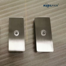 China Stainless Steel 180 Degree Square Glass Clamp Clip for 8-12mm Tempered Glass Railing manufacturer