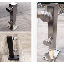 China Balaustrada de aço inoxidável Mini Post Bracket Glass Braçadeira Railing Post final fabricante