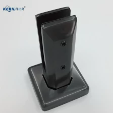 China Spigot de vidro preto de aço inoxidável para trilhos de vidro sem moldura fabricante