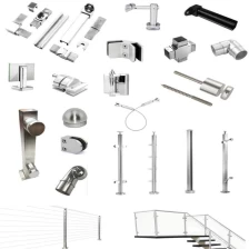China Stainless Steel Glass Pool Fence Glass Railing Balustrade Hardwares manufacturer