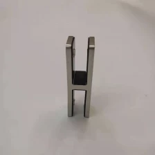 China Stainless Steel Glass To Glass 180 Degree Corner Glass Clamp Clips manufacturer