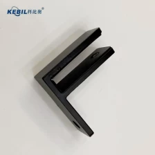 China Stainless Steel Glass To Wall 90 Degree Corner Glass Clamp Clips manufacturer