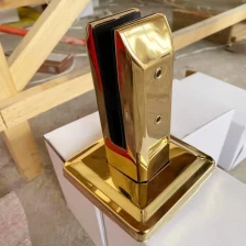 China Stainless Steel Square Glass Spigot Gold Color Glass Spigot manufacturer