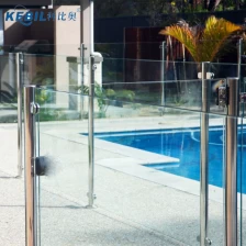 China Stainless steel glass balustrade post for semi-frameless glass railing for swimming pool or balcony manufacturer