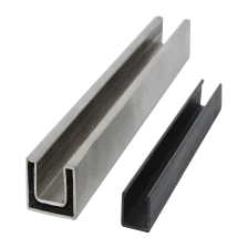 China Aço inoxidável quadrado slimline corrimão tubo 25x20mm para 10-12mm temperada o vidro fabricante