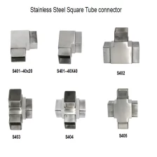 China Juntas de conector de tubo quadrado de aço inoxidável para 40x40mm, tubo de 1,5mm de espessura fabricante