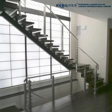 China Treppen-Balkon-Plattform-Balustraden-Geländer-Edelstahl-Kabel-Geländerpfosten Hersteller