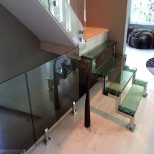 China Toughened laminated glass steps stylish glass tread for indoor staircase manufacturer