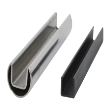 Cina U forma quadrata in acciaio corrimano in acciaio fessurati tubo in fibra di vetro ringhiera ringhiera di vetro all'aperto produttore