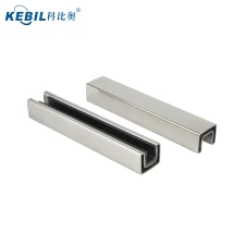 China U shape stainless steel square handrail slotted pipe for fiber glass railing manufacturer