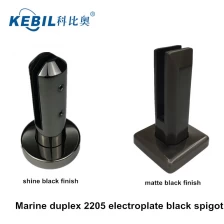 China Wholesale Glass Balustrade Duplex 2205 Black Glass Spigot manufacturer