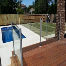 China aluminium balustrade post semi frameless glass pool fencing manufacturer