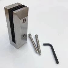 China torneira de vidro de aço inoxidável da montagem da fáscia para trilhos de vidro sem moldura do balcão fabricante