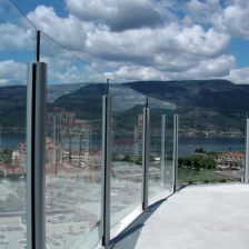 الصين flooring mounted aluminum railing for 1 2 inch glass الصانع