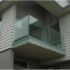 Chine balustrade en verre sans cadre avec inoxydable impasse de verre et d'acier pour l'usine balcon conception de porcelaine fabricant