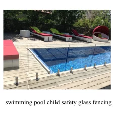 porcelana sin marco endurecido piscina cercado de cristal de seguridad para niños fabricante