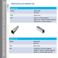 China corrimão de vidro design aço inoxidável 316L trilho de tubo de sulco retangular fabricante