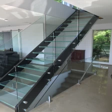 China escadaria interior trilhos impasse vidro sem moldura fabricante