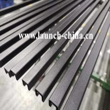 China matt black finish mini slot handrail tube or top handrail for 12mm glass fence fabrikant