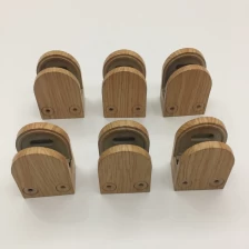 China new design wood grain surface or black color D shape glass clamp fabrikant