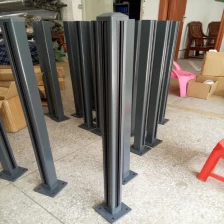Chiny proszkowo aluminium płotu 10mm grube szkło hartowane balustrady producent