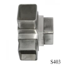 porcelana de acero inoxidable de 3 vías conector de tubo cuadrado S403 fabricante