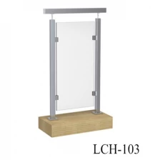 الصين stainless steel 316 railing dia 43mm 50 post and 1 2 glass glass railing الصانع