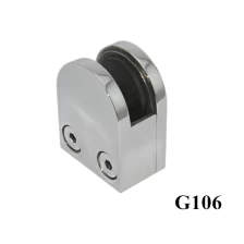 China stainless steel D glass clamp for glass balustrade manufacturer