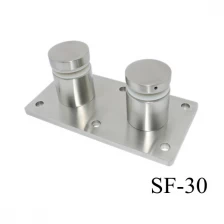 China Edelstahl-Doppelpattsituation mit Backplate für Glasgeländer Hersteller