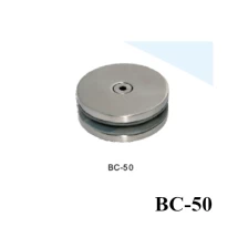 porcelana vidrio clips de sujeción de acero inoxidable de 180 grados utiliza en el medio de dos paneles de vidrio BC-50 fabricante
