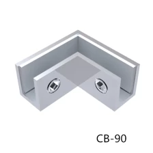China stainless steel glass clamps clips 90 degree CB-90 manufacturer