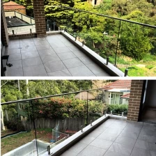 China aço inoxidável torneira de vidro sem moldura grade de vidro projeto balaustrada deck varanda fabricante