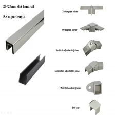 Chine tubes de main courante en acier inoxydable avec fente pour le verre de 12mm fabricant