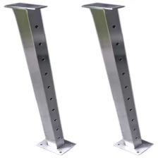 China stainless steel square railing post with welded base manufacturer