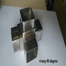 China stainless steel square tube connectors 50mm manufacturer