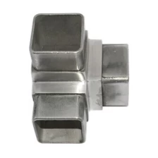 porcelana conectores de tubo cuadrado de acero inoxidable de tres vías fabricante