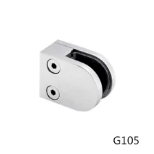 China widely used glass panel clamp D clamp with flat back fixed on the wall manufacturer