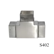 China wrought iron railing parts stainless steel square tube corner connector manufacturer