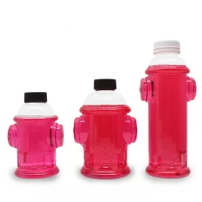 China Fire Hydrant Design 300ml 460ml 470ml Clear PET Plastic Juice Bottle manufacturer
