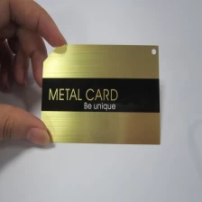 China Beautiful Brushed Metal Card with Hole Metal Tag manufacturer