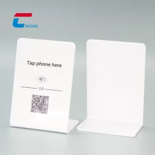 Китай Изготовленная на заказ оптовая стойка для дисплея NFC с печатью QR-кода в сложенном виде, подставка для меню производителя