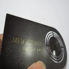 porcelana Tarjeta de visita del metal Grabado Metal Negro Tarjeta Matt Frosted Negro fabricante