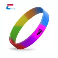 porcelana Pulsera NFC que comparte mayorista personalizado de pulsera de silicona ultrafina NFC de redes sociales fabricante