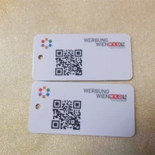 China NXP Mifare S50 Customized Hard PVC NFC Tag With Hole Punched manufacturer