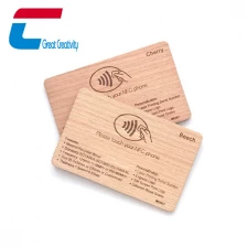 China Kundenspezifische Laserdruck-RFID-NFC-Visitenkarte aus Holz Hersteller